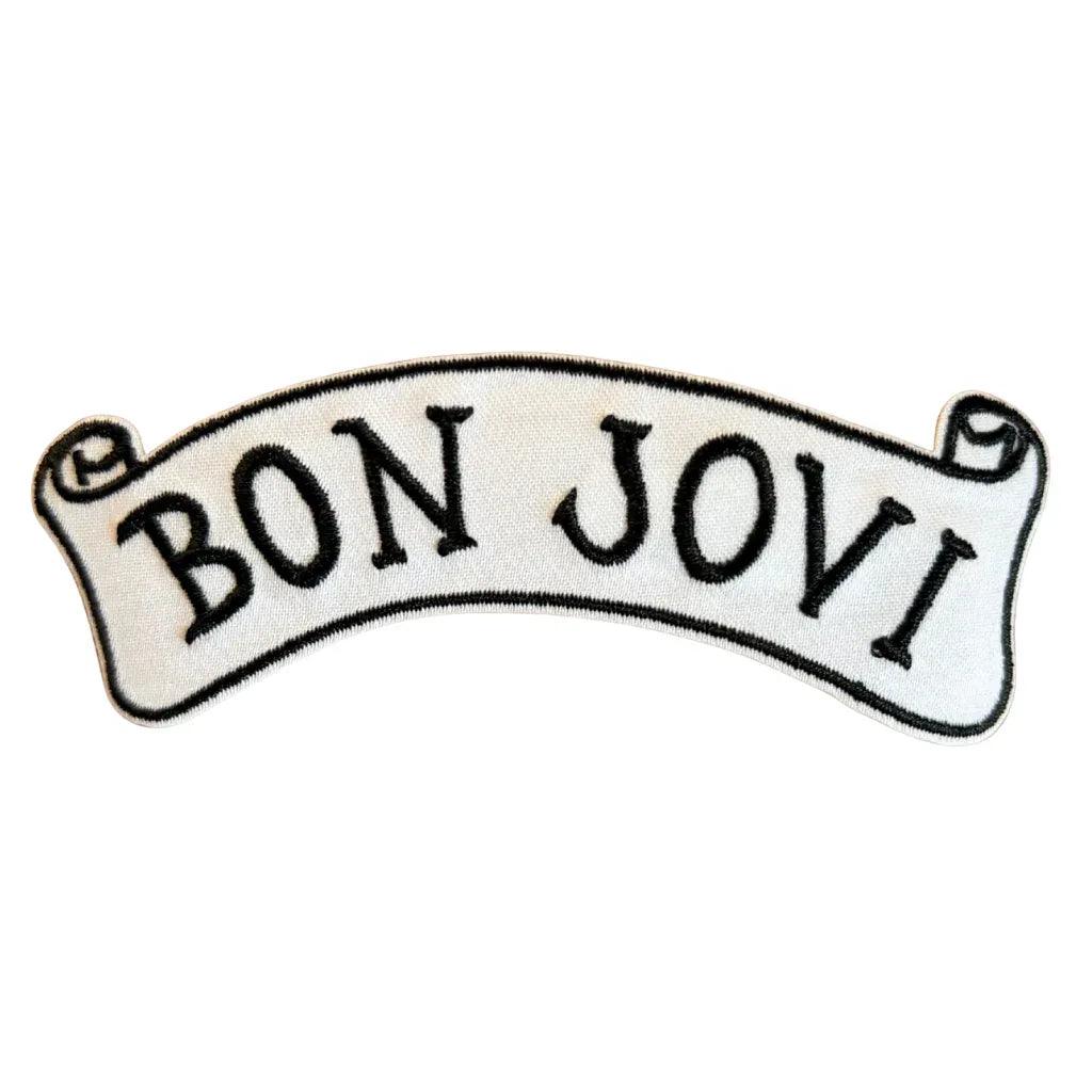 Bon Jovi Patch · Banner Logo (10cm x 3cm) - Totenkopf.com