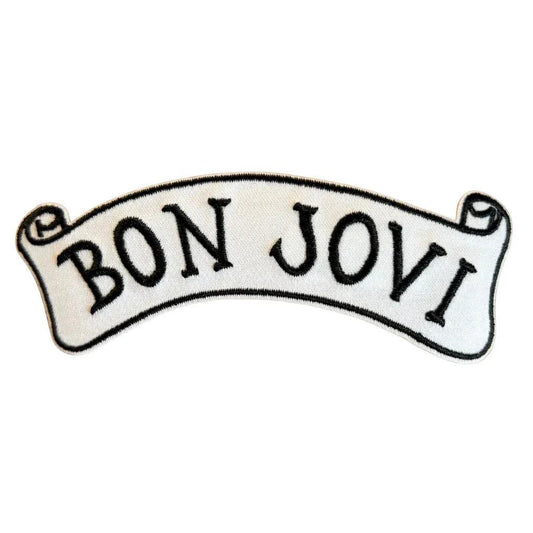 Bon Jovi Patch · Banner Logo (10cm x 3cm) - Totenkopf.com