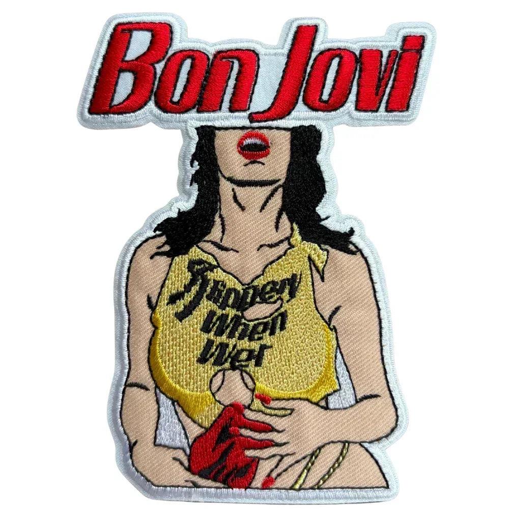 Bon Jovi Patch · Slippery When Wet (8cm x 10cm) - Totenkopf.com