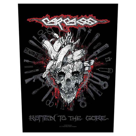 Carcass Backpatch Rückenaufnäher · Rotten To The Gore (29cm x 34cm)