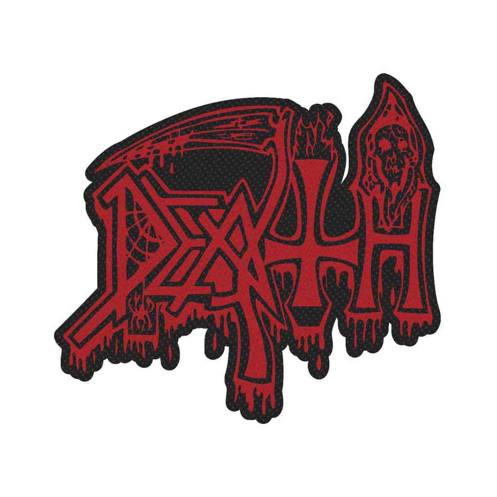 Death Aufnäher Patch Logo Red Cut Out