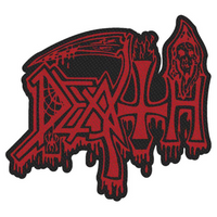 Death Aufnäher Patch Logo Red Cut Out