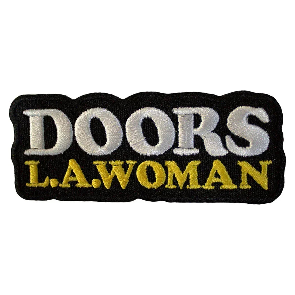 The Doors Patch · LA Woman Text Logo Black (9cm x 4cm) - Totenkopf.com