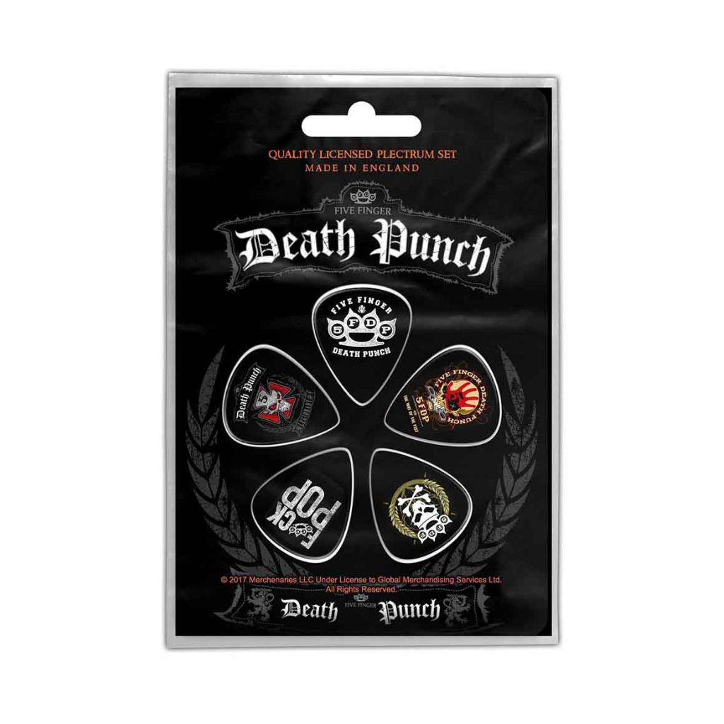  Five Finger Death Punch Gitarren Plektrum (5er Plek Set) 