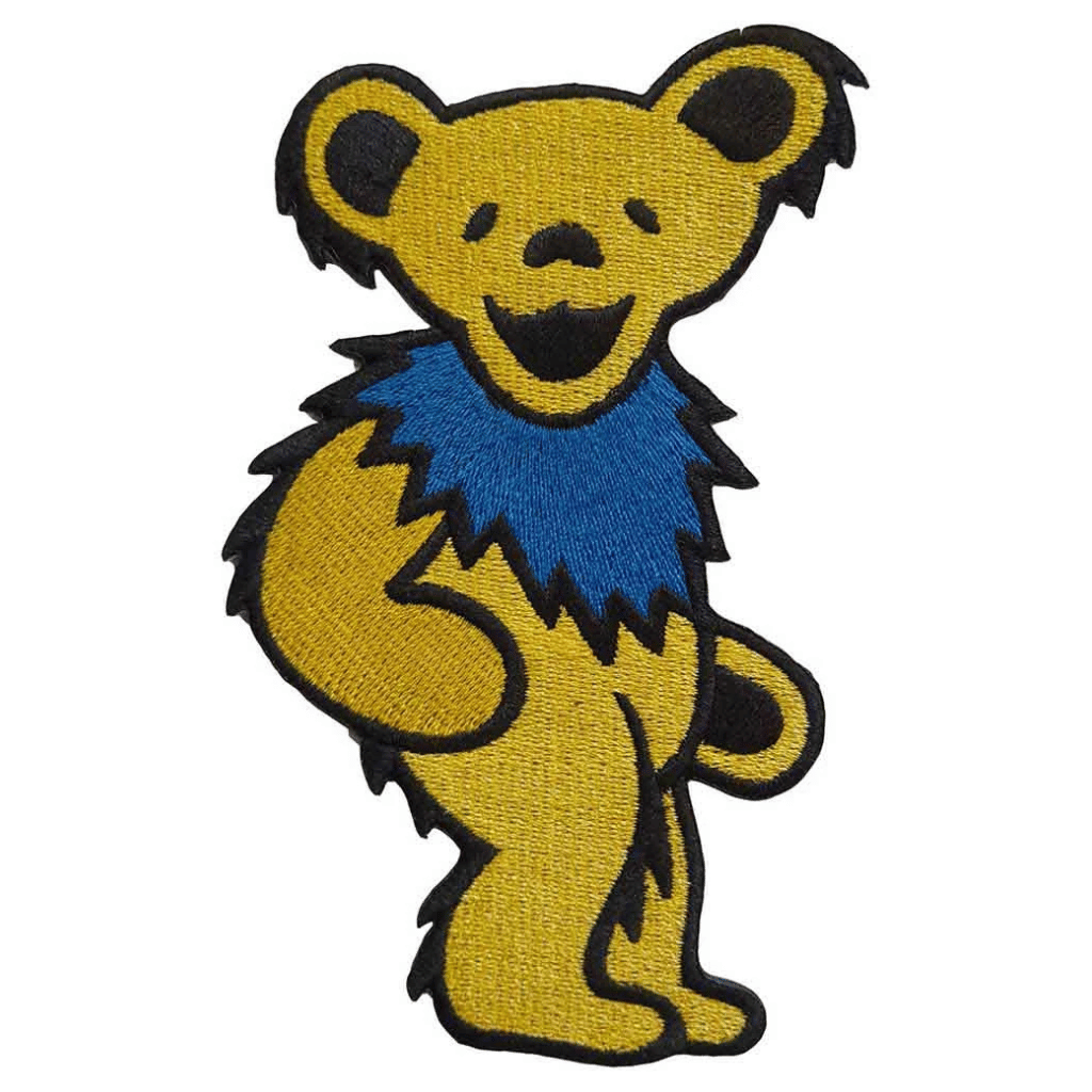Grateful Dead Patch · Dancing Bear Yellow (8cm x 12cm)