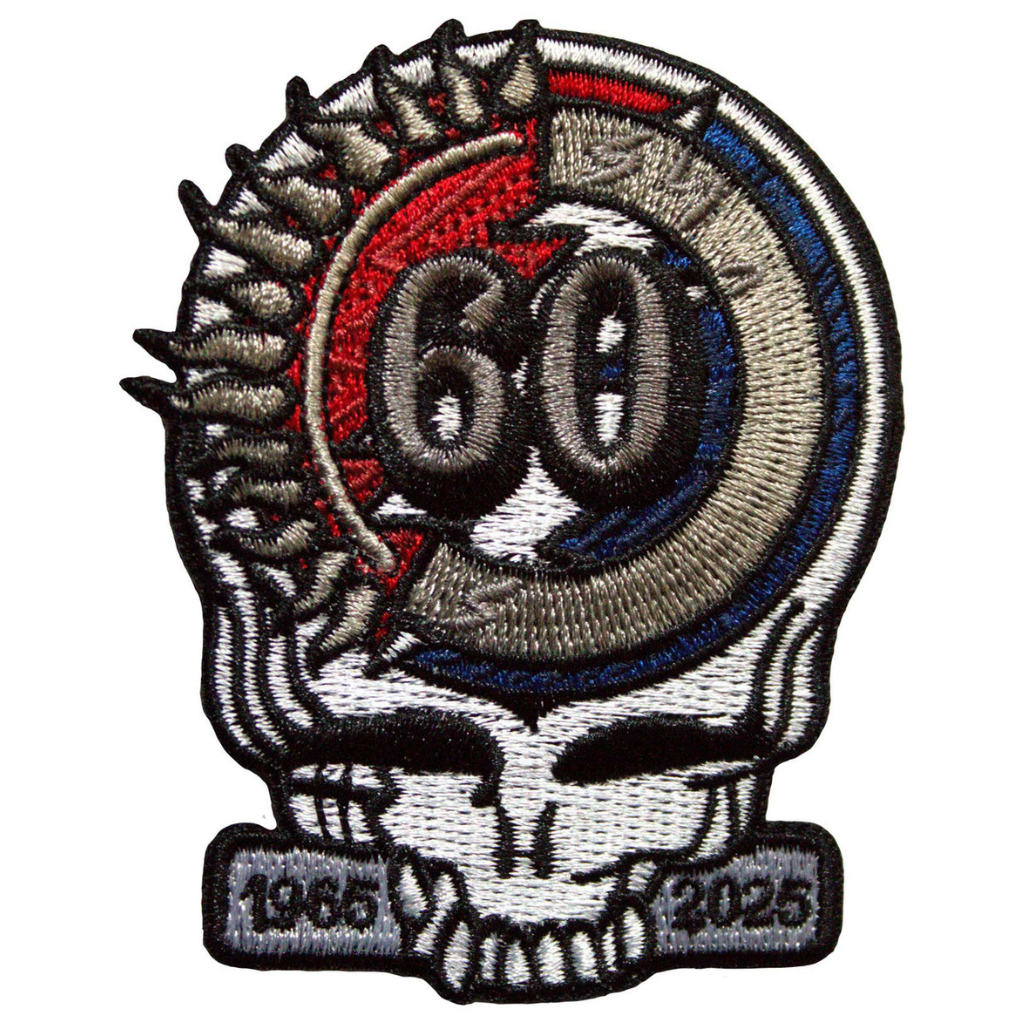 Grateful Dead Patch · 60th Anniversary Skull (6cm x 8cm)
