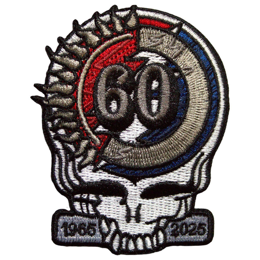 Grateful Dead Patch · 60th Anniversary Skull (6cm x 8cm)