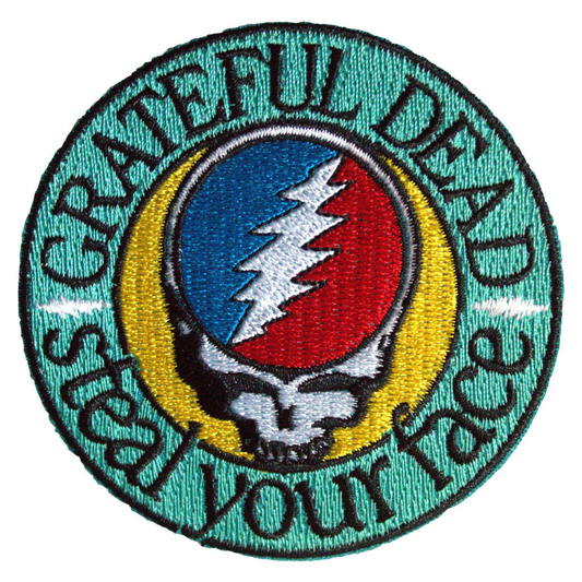 Grateful Dead Patch · Steal Your Face Text Emblem (Ø 7cm)