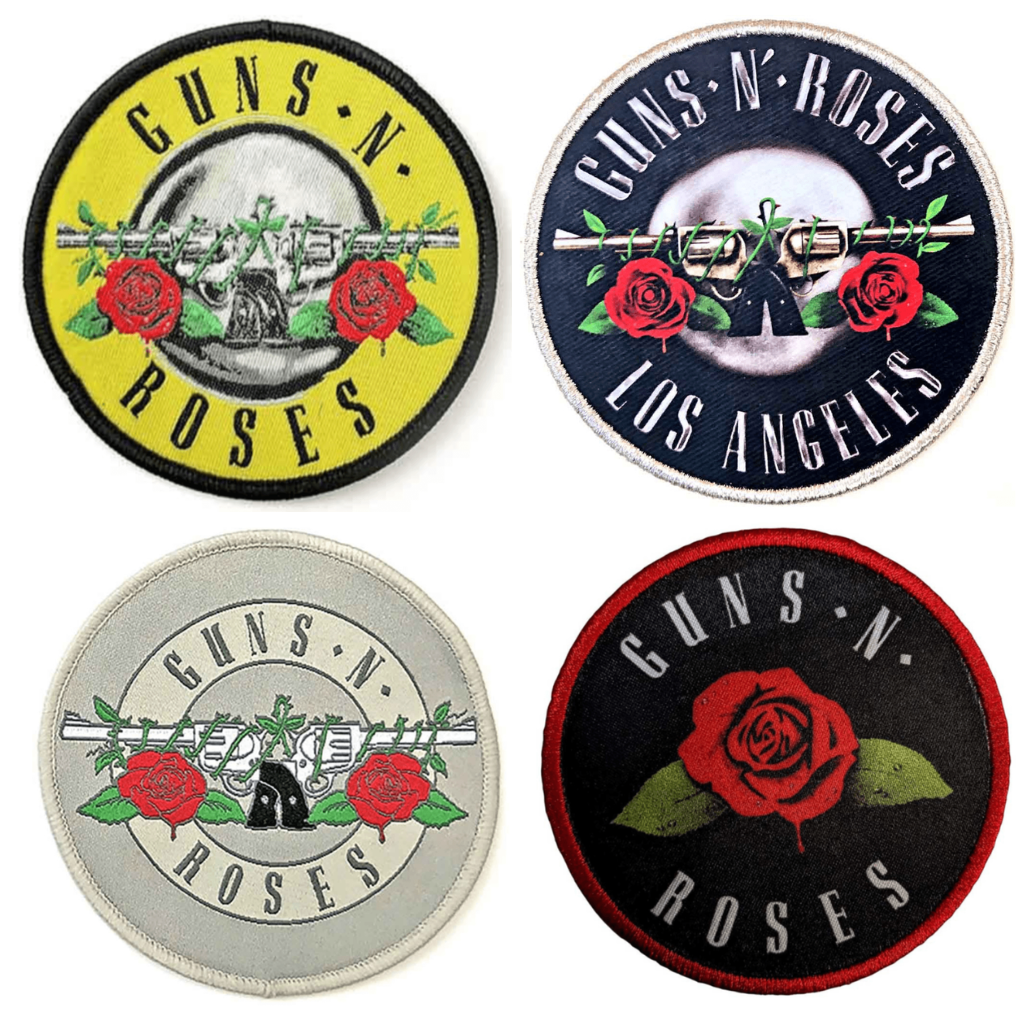 Guns N' Roses Merch Patches 4er Bundle Set (Logos)