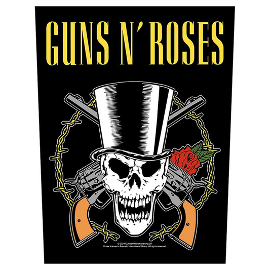 Guns N' Roses Backpatch Rückenaufnäher · Skull & Guns (29cm x 34cm)
