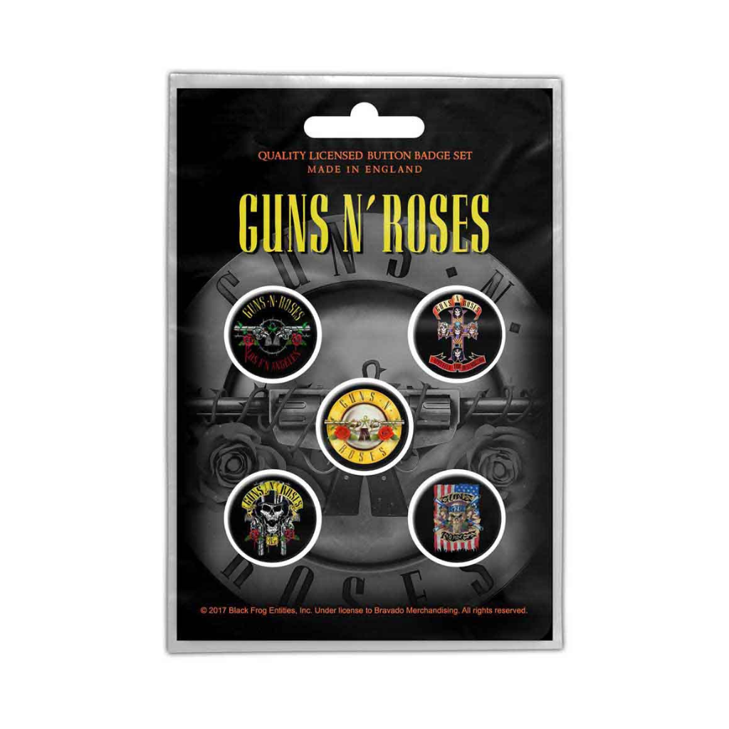 Insigne à épingle bouton Guns N' Roses (Ensemble de 5)