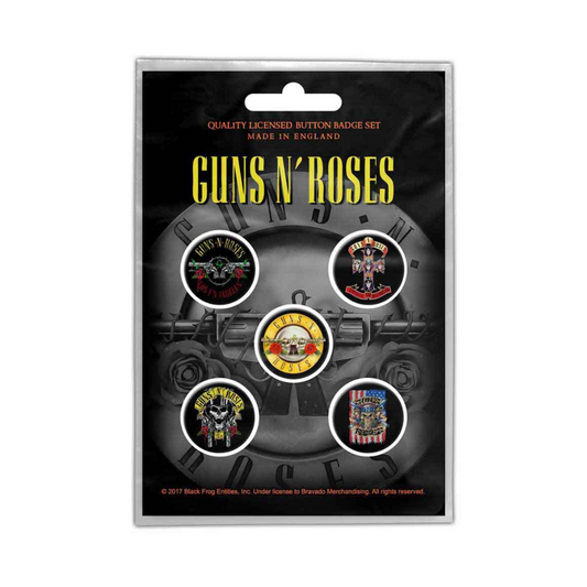 Guns N' Roses Button Pin Badge (Set of 5)