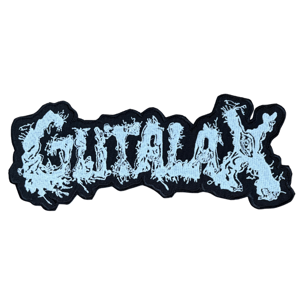 Gutalax Backpatch Rückenaufnäher · Logo Stripe White (24cm x 10cm)