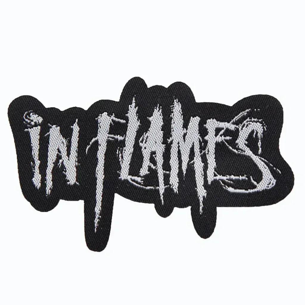 in-flames-logo-shaped-patch - Totenkopf.com