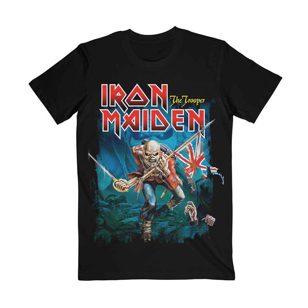 Iron Maiden Unisex T-Shirt Trooper Eddie Large Eyes