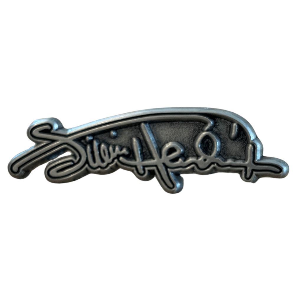 Jimi Hendrix Anstecker Pin · Signature Logo (4cm x 1cm)