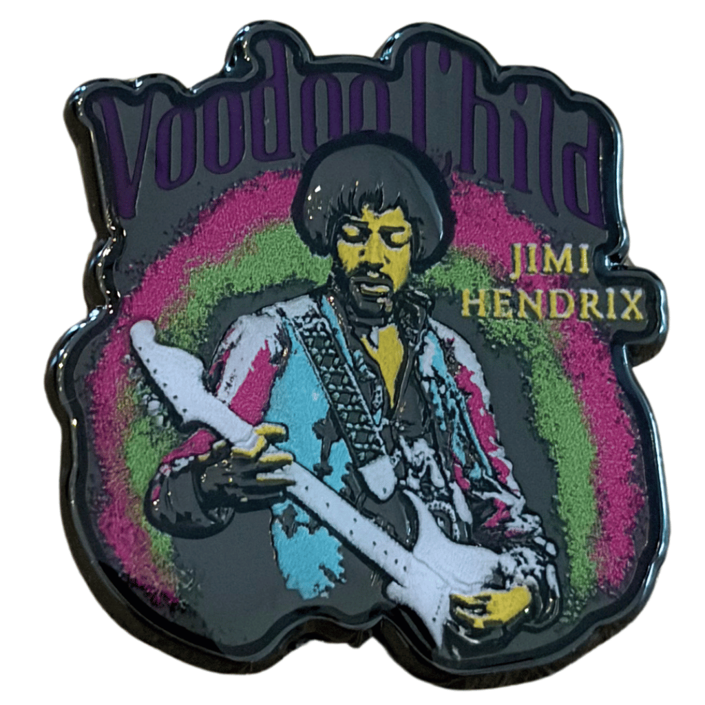 Jimi Hendrix Anstecker Pin · Voodoo Child (2cm x 3cm)