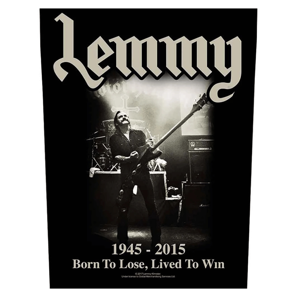 Motörhead Backpatch Rückenaufnäher · Lived To Win (29cm x 34cm)