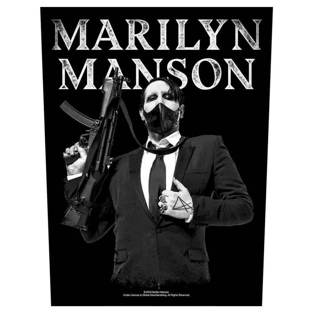 Marilyn Manson Backpatch Rückenaufnäher · Machine Gun (29cm x 34cm)