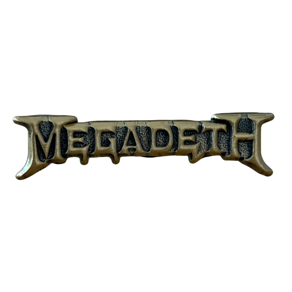 Megadeth Kleiner Anstecker Pin · Gold Logo (3cm x 1cm)