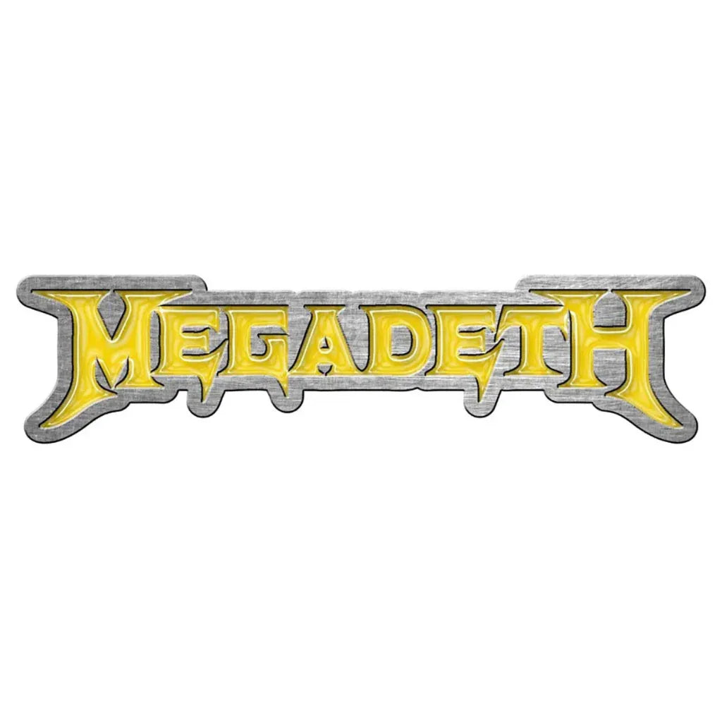 megadeth-pin-text-logo-yellow - Totenkopf.com