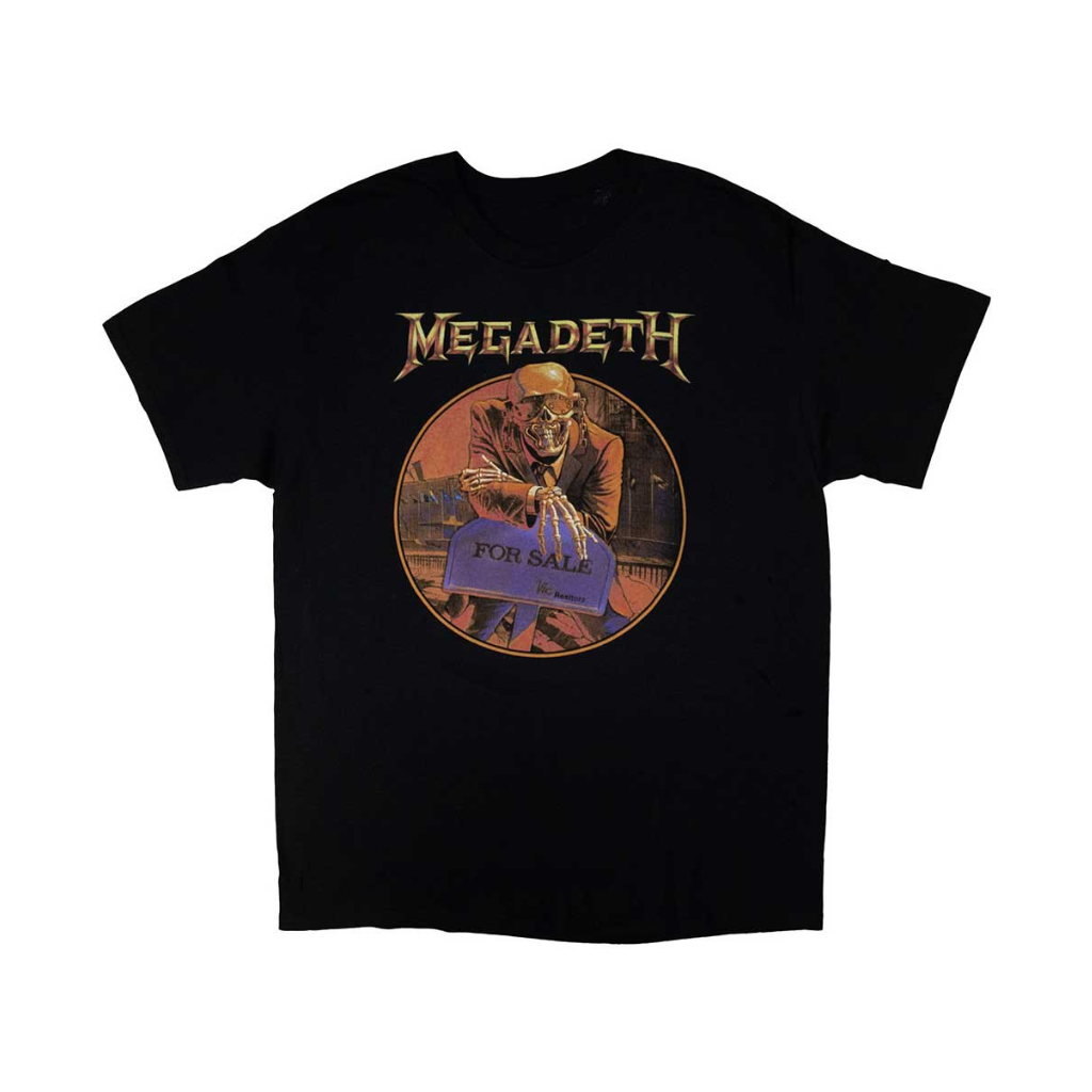 Megadeth Unisex T-Shirt Peace Sells Track List (Back Print)