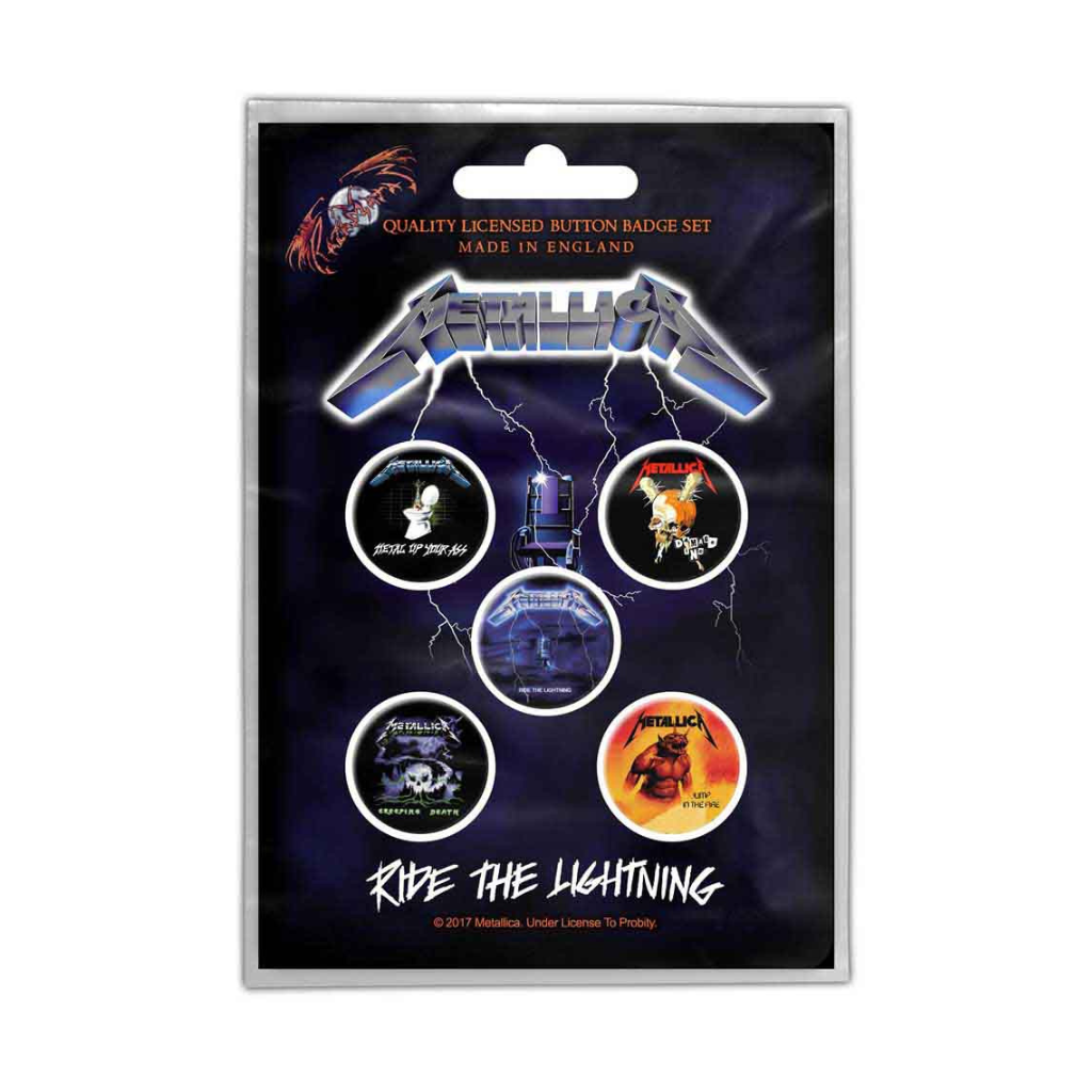 Metallica Anstecker Button Pin Badge (5er Set) Ride The Lightning