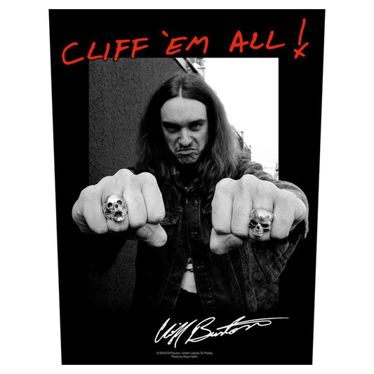 Metallica Backpatch Rückenaufnäher · Cliff Em All (29cm x 34cm)