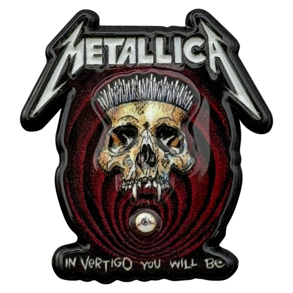 Metallica Anstecker Pin · In Vertigo (3cm x 3cm)