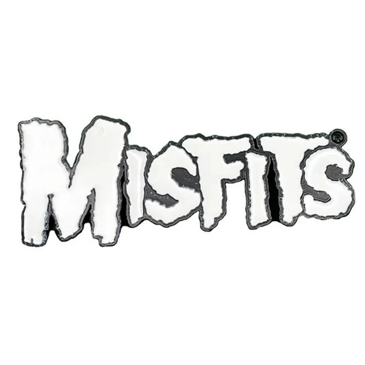 Misfits Anstecker Pin · Text Logo Cut Out White (4cm x 2cm) - Totenkopf.com