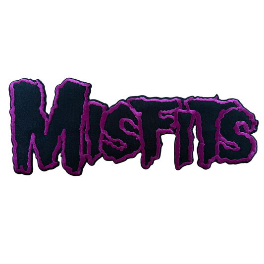 Misfits Backpatch Rückenaufnäher · Purple Text Logo (26cm x 10cm)