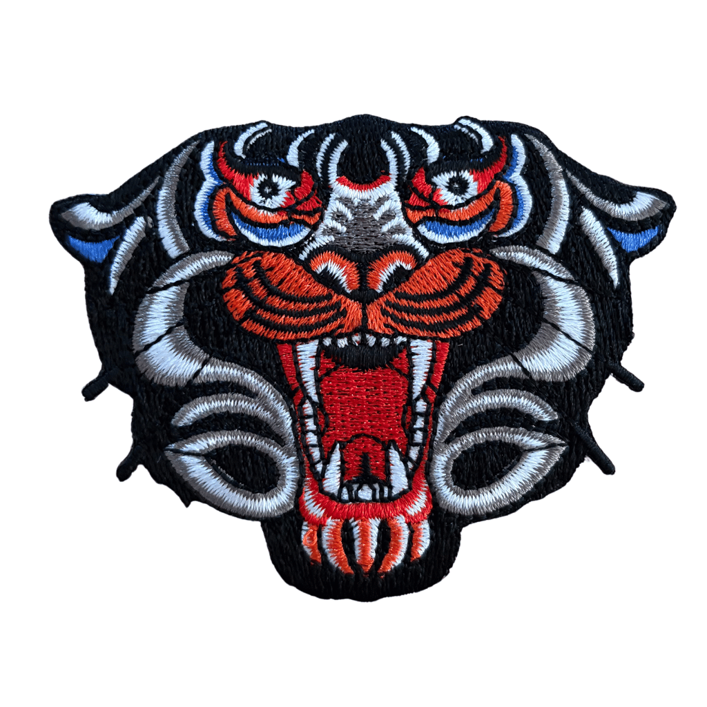 Biker Motiv Patch · Tiger Face (8cm x 7cm)