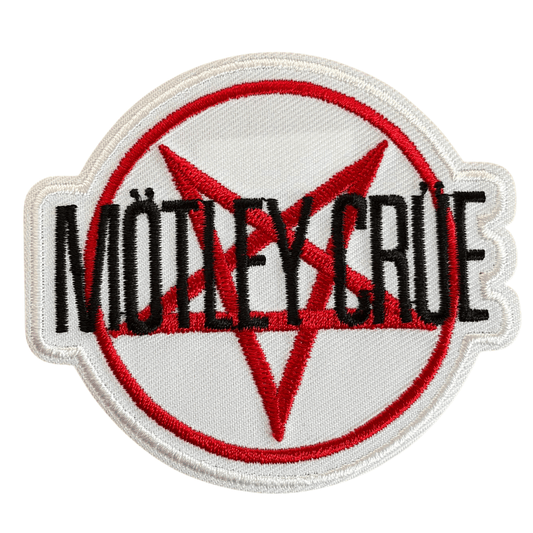 Mötley Crüe Patch Rund · Pentagram Logo (Ø 8cm)