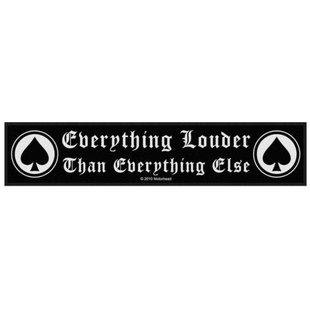 Motörhead Patch Aufnäher · Everything Louder Langer Stripe · Offizieller Metal Band Merch