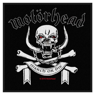 Motörhead Patch Aufnäher · March Or Die · Offizieller Metal Band Merch