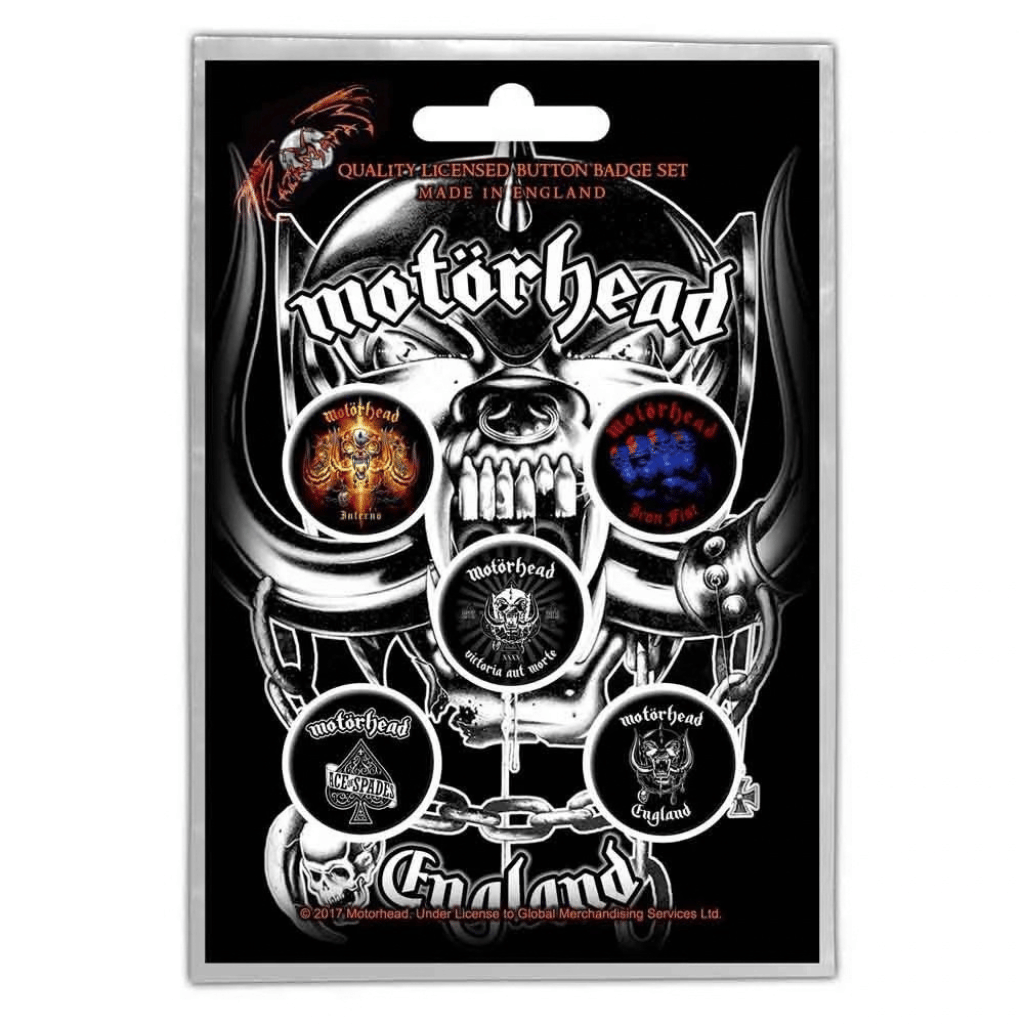 Motörhead Anstecker Button · England (5 Stück - Ø 15mm)