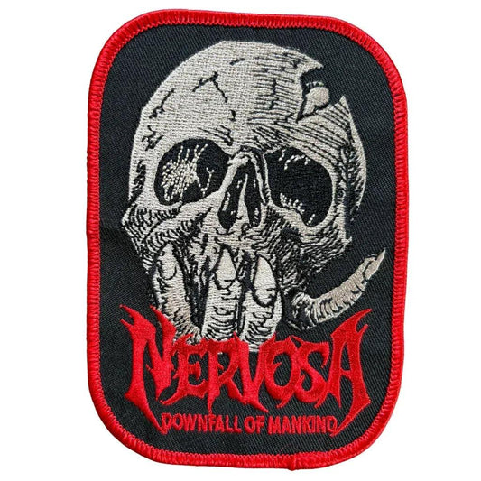 Nervosa Patch · Downfall Of Mankind (9cm x 12cm) - Totenkopf.com