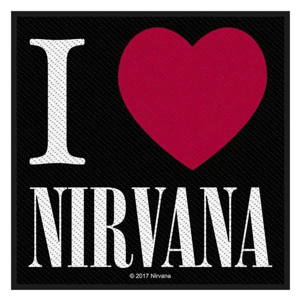 Nirvana Patch · I Love Nirvana (10cm x 10cm) - Totenkopf.com