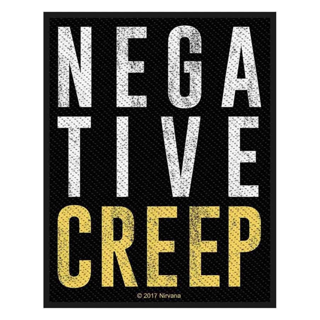 Nirvana Patch · Negative Creep Text (8cmx 10cm)