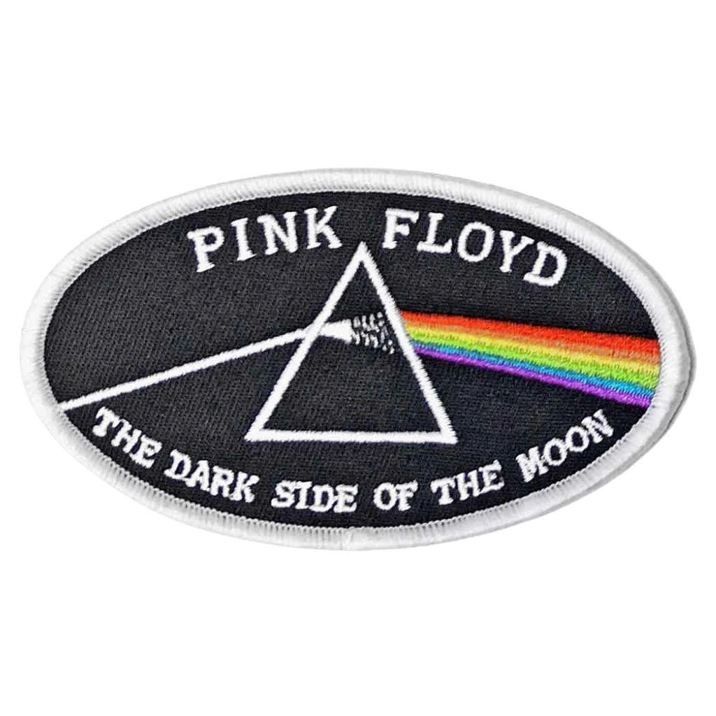 Pink Floyd Patch Oval · Dark Side Of The Moon Distressed (10cm x 10cm) (Kopie)