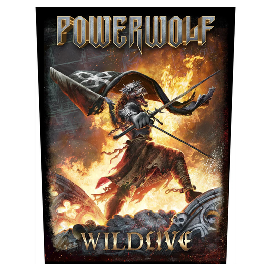 Powerwolf Backpatch Rückenaufnäher · Wildlive (29cm x 34cm)