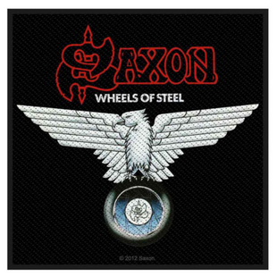 Saxon Patch Aufnäher · Wheels of Steel · Offizieller Metal Band Merch