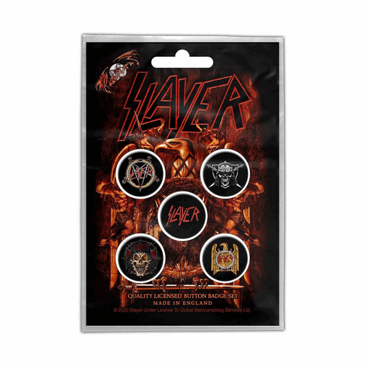 5er Set Slayer Button Badge Anstecker 