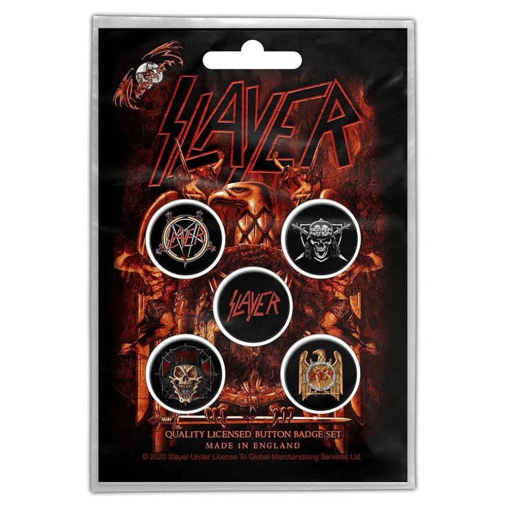 Slayer Anstecker Button · Eagle (5 Stück - Ø 15mm)