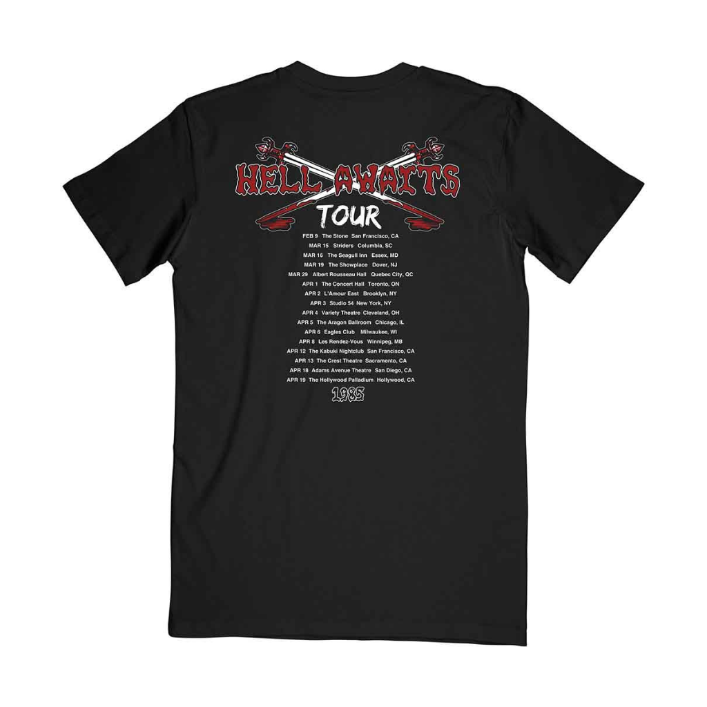Slayer Unisex T-Shirt Hell Awaits Tour (Back Print)