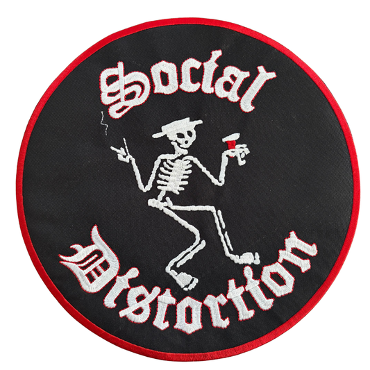 Social Distortion Backpatch Rückenaufnäher Rund · Skelly (Ø 24cm)