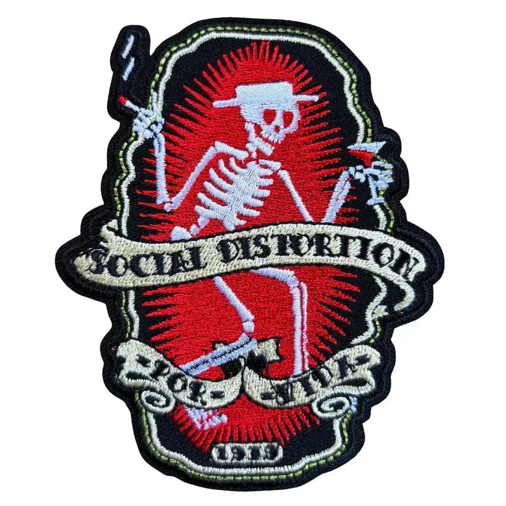 Social Distortion Patch · Por Vida (8cm x 10cm) - Totenkopf.com