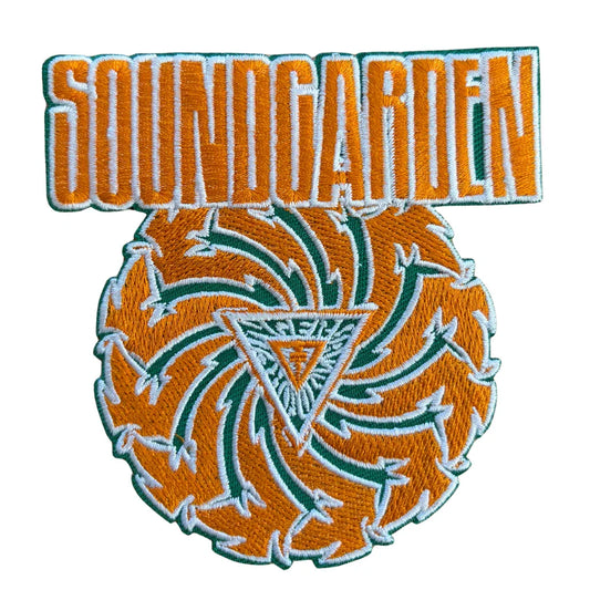 soundgarden-patch-badmotorfinger-orange-on-grenn - Totenkopf.com