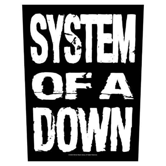 System Of A Down Backpatch Rückenaufnäher · Stacked Logo (29cm x 34cm)