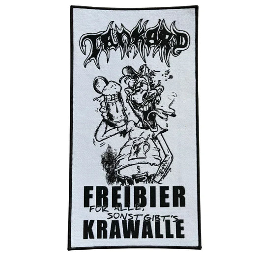 Tankard Backpatch Rückenaufnäher · Freibier Für Alle Sonst gibts Krawalle (16cm x 29cm) - Totenkopf.com